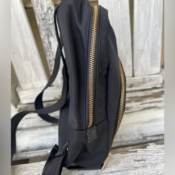 KATE SPADE black canvas backpack with black leather straps! - Picture 5 of 7